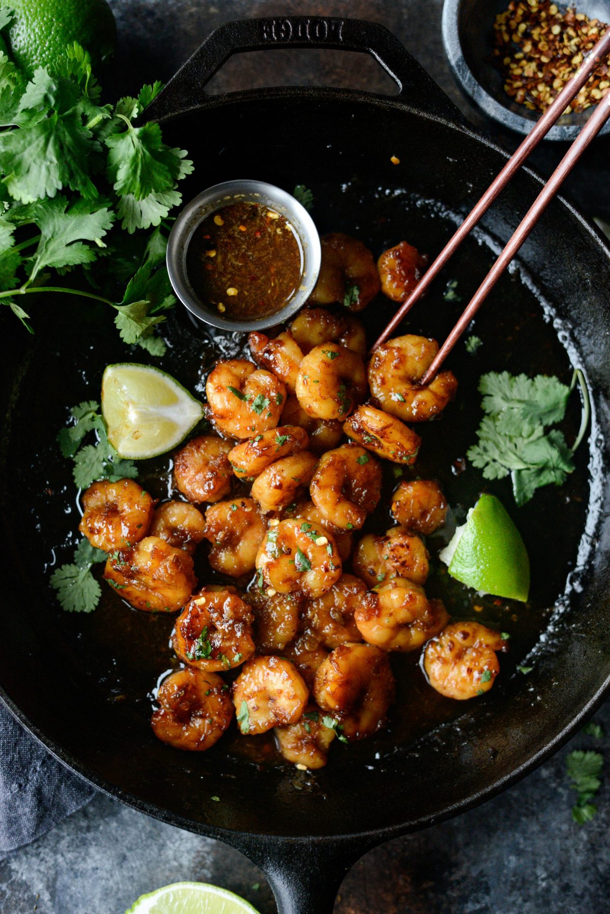 Glazed Hot Honey Garlic Shrimp