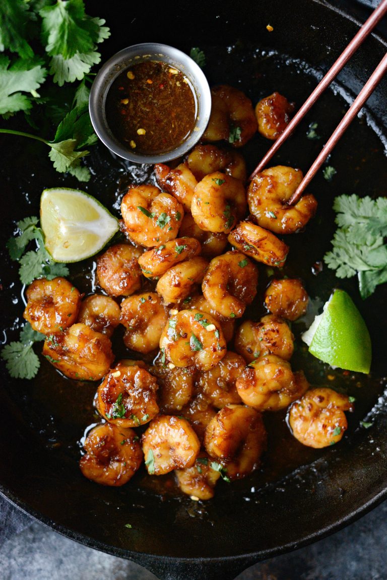 Glazed Hot Honey Garlic Shrimp Simply Scratch