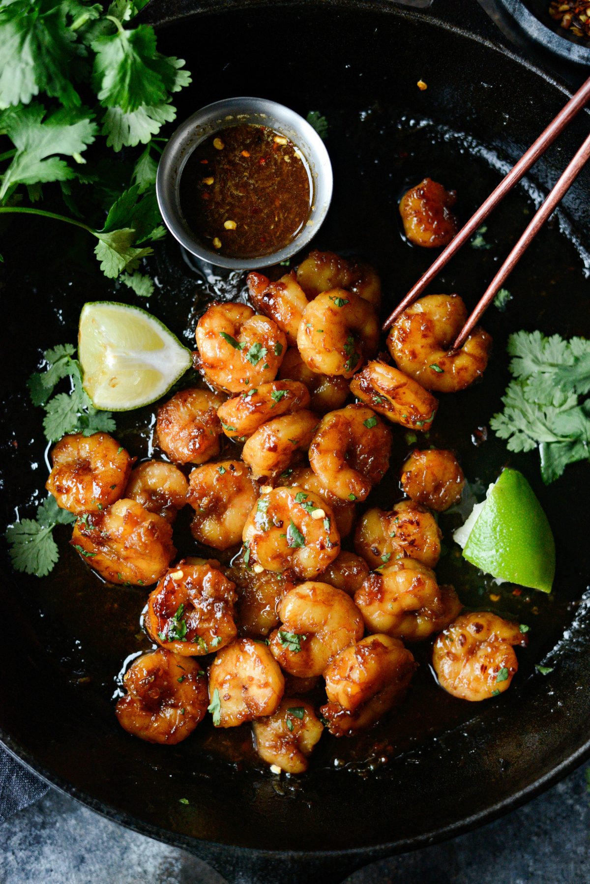 Glazed Hot Honey Garlic Shrimp - Simply Scratch