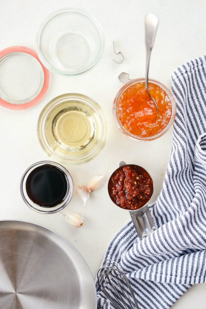 Homemade Spicy Sweet Chili Sauce ingredients