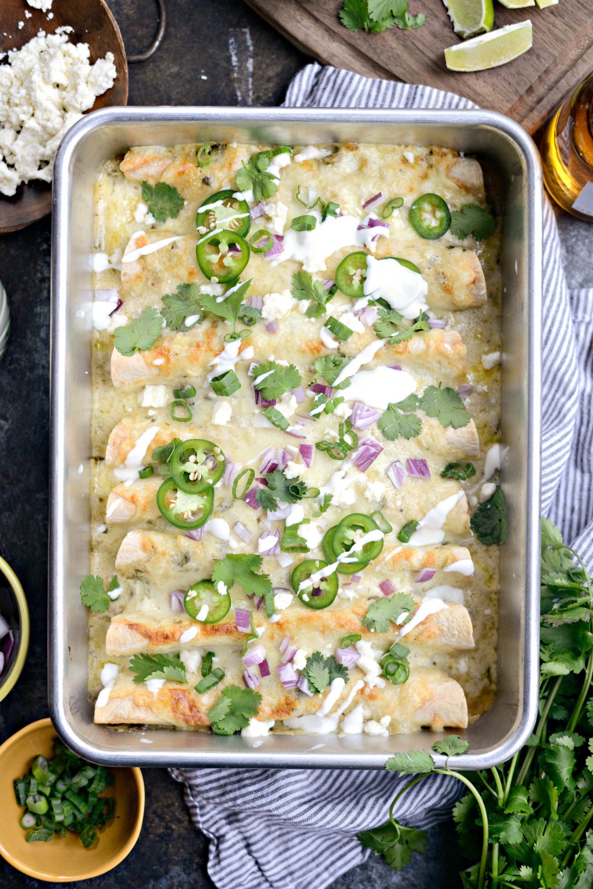 cheesy beef enchiladas verde