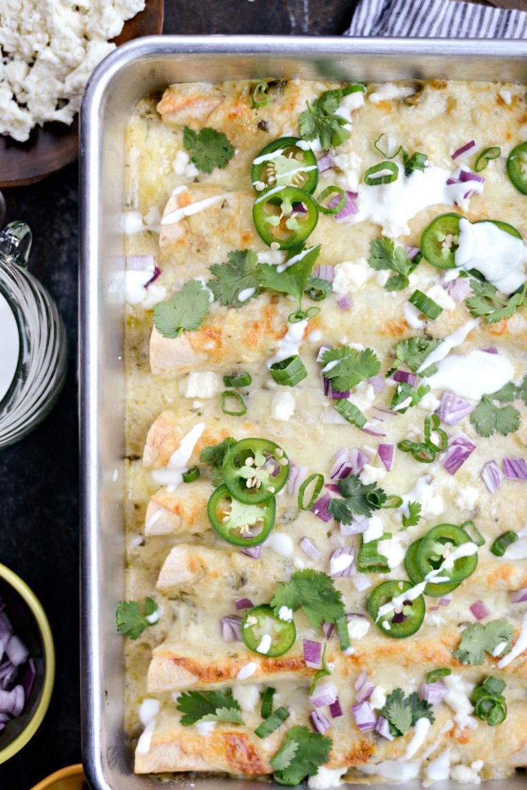 Cheesy Beef Enchiladas Verde Simply Scratch
