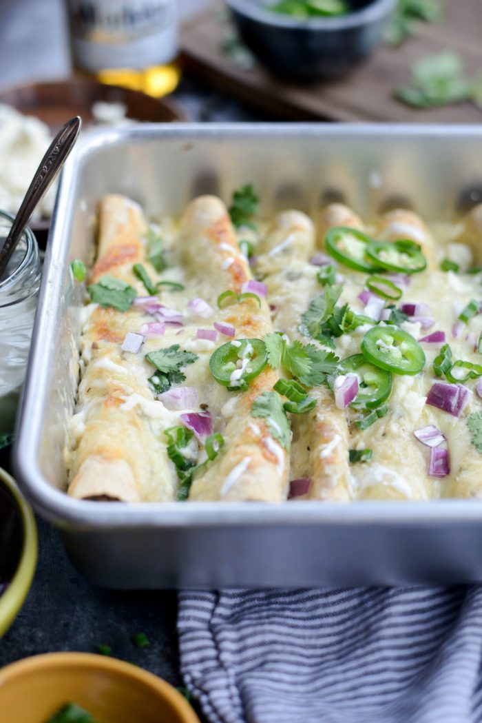 cheesy beef enchiladas verde