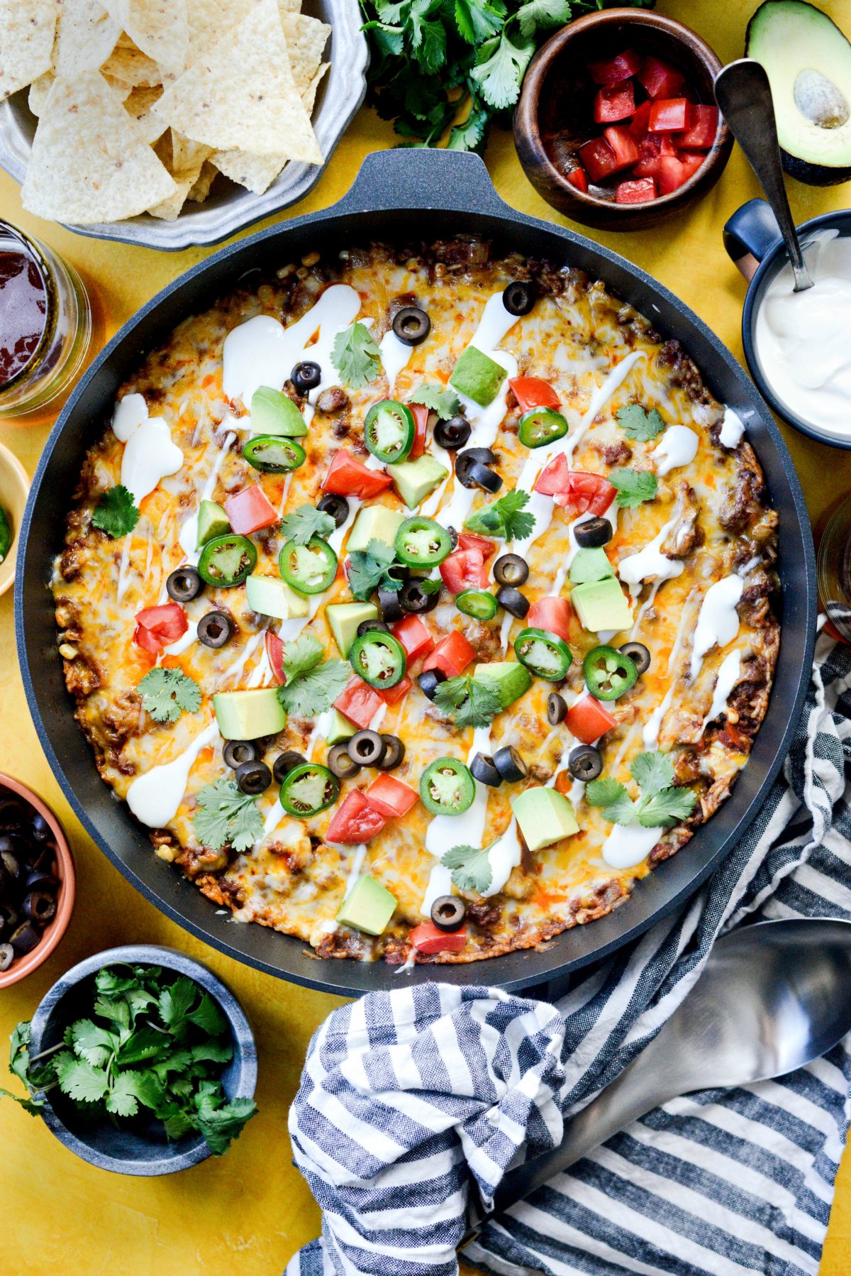 Cheesy Mexican Beef and Rice Skillet