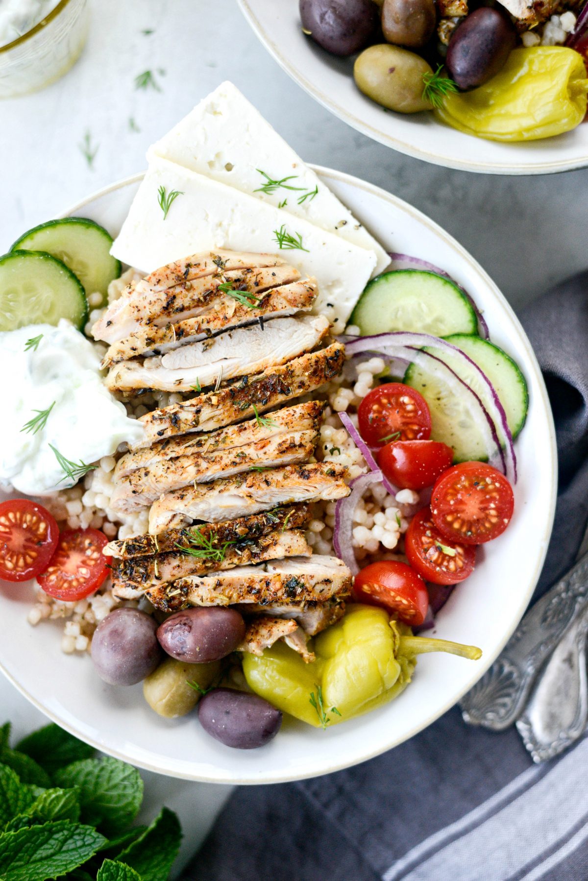 Greek Chicken Couscous Bowls