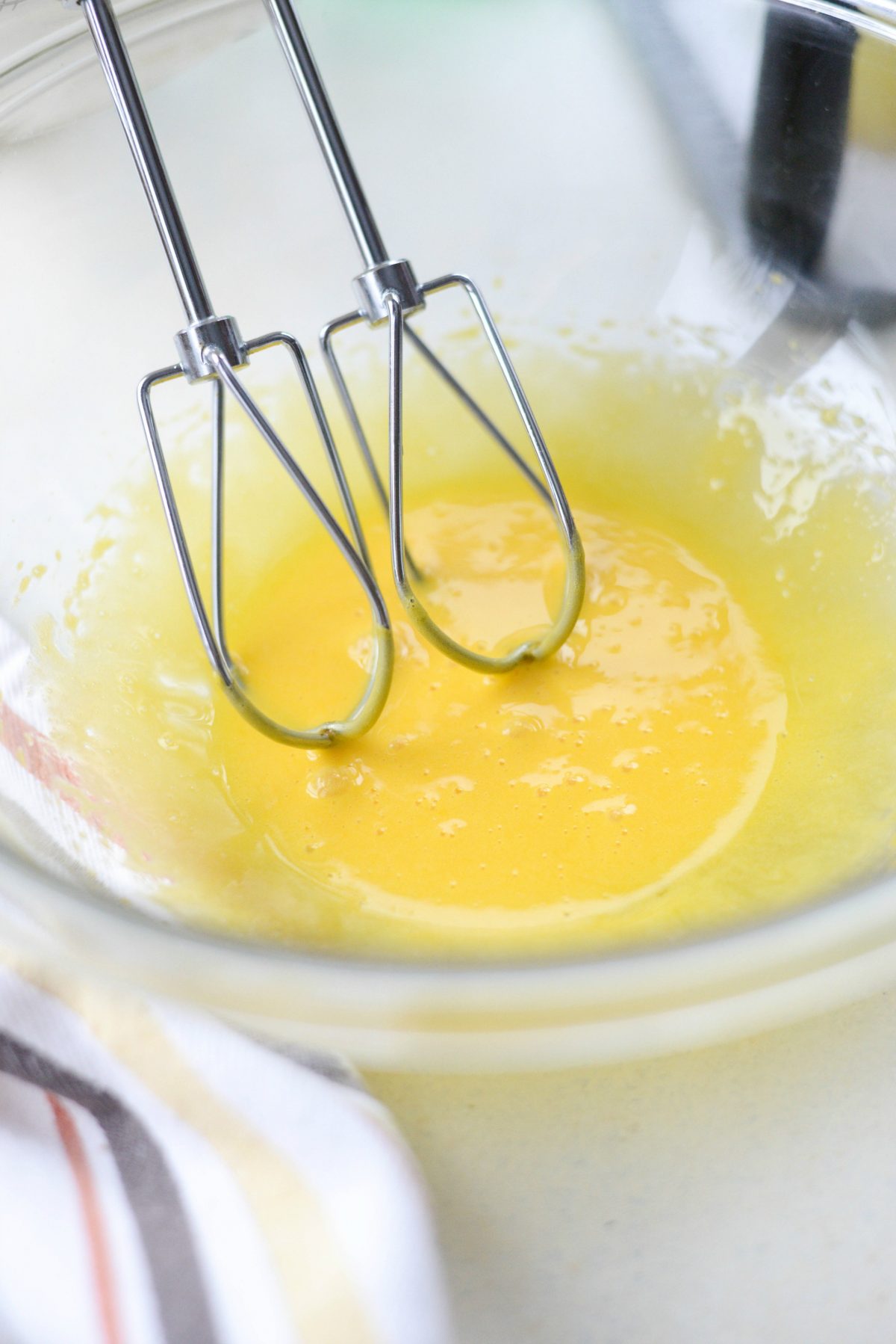 beat egg yolks