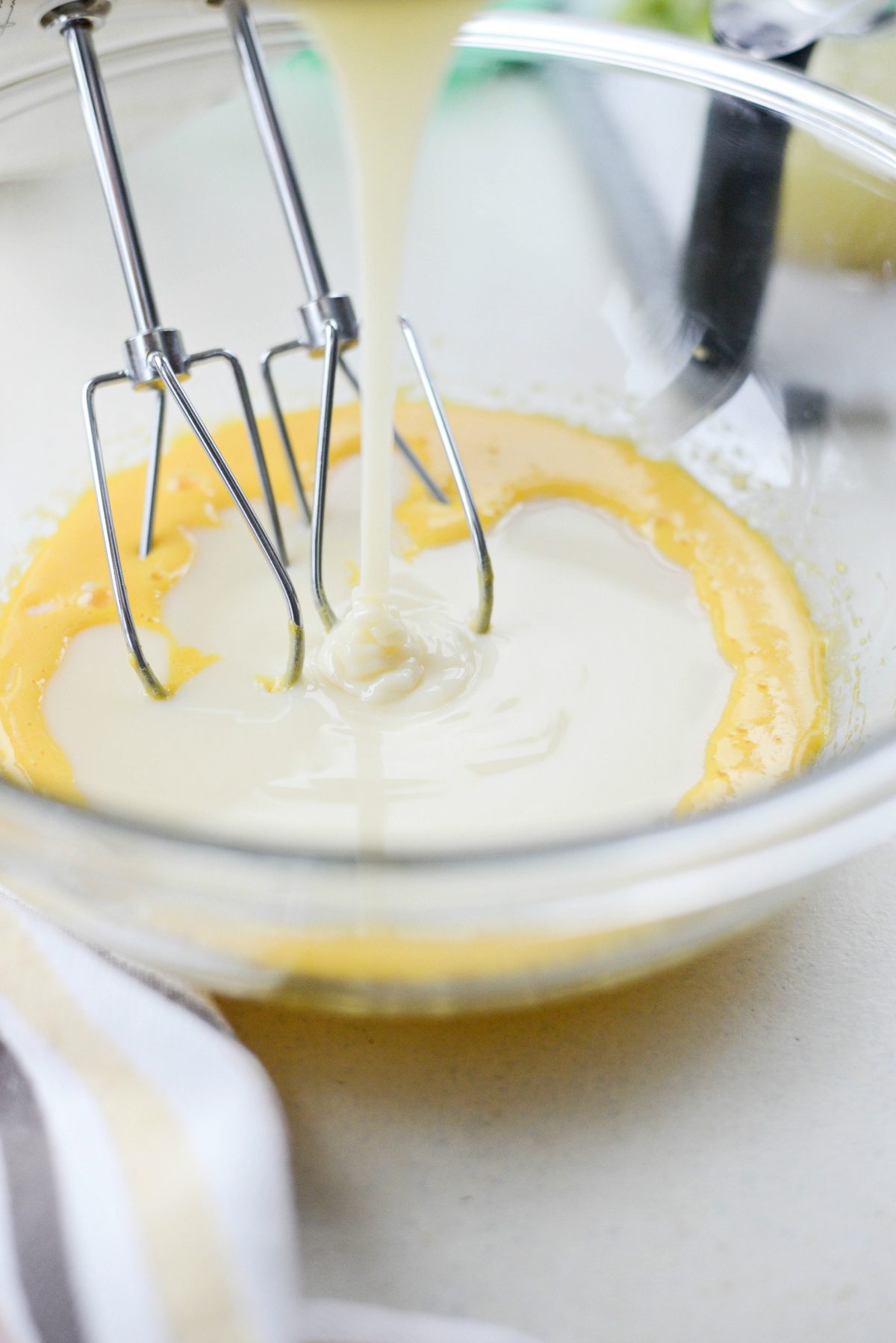 pour in sweetened condensed milk