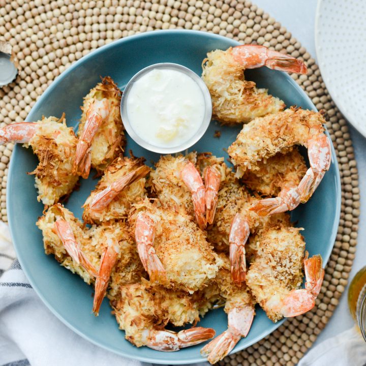 AirFryer Coconut Shrimp with Pineapple Coconut Yogurt Dip Simply Scratch