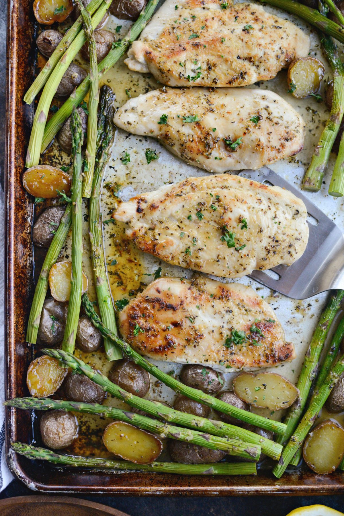 Honey Dijon Chicken Sheet Pan Dinner - Simply Scratch