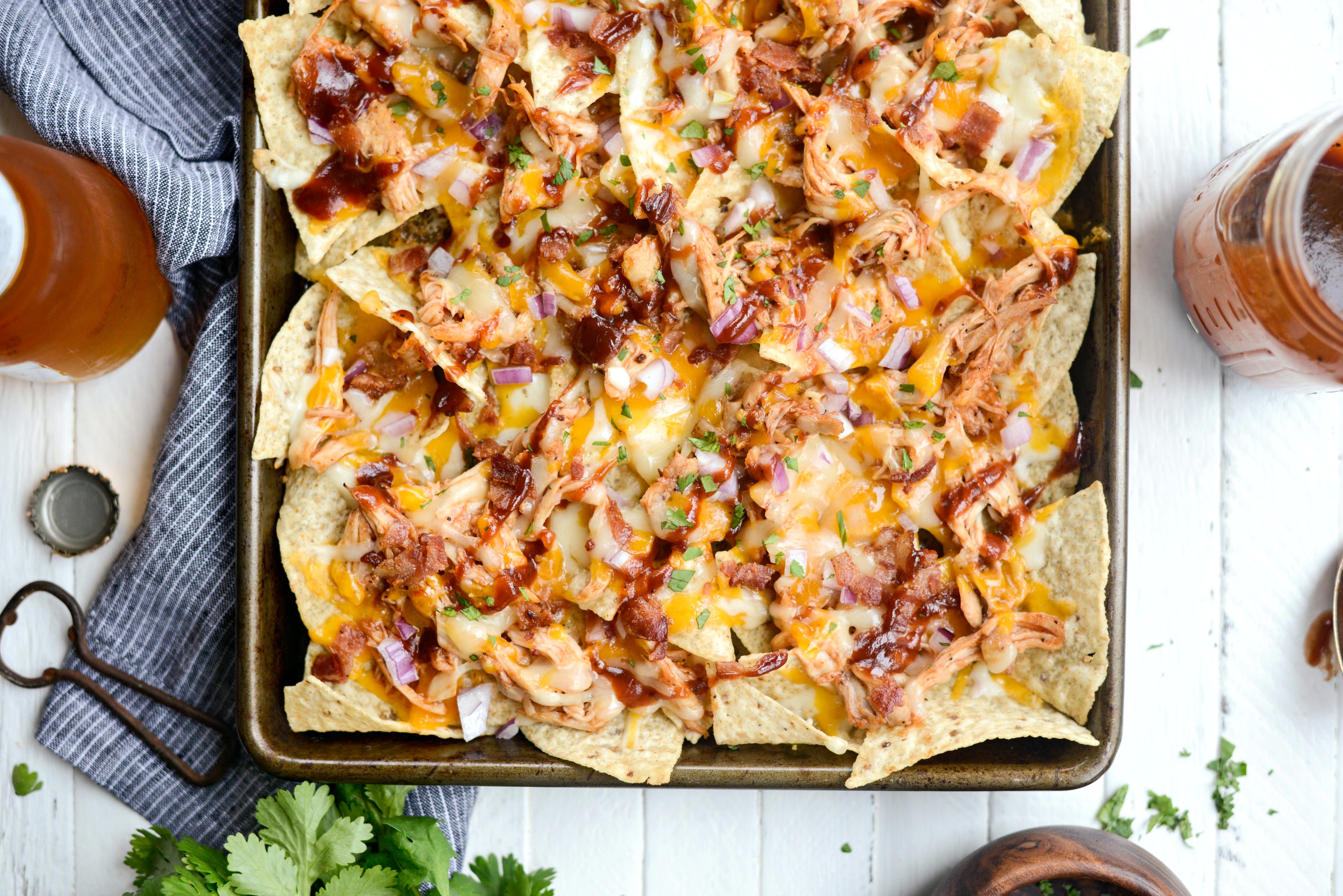Sheet Pan BBQ Chicken Nachos-image