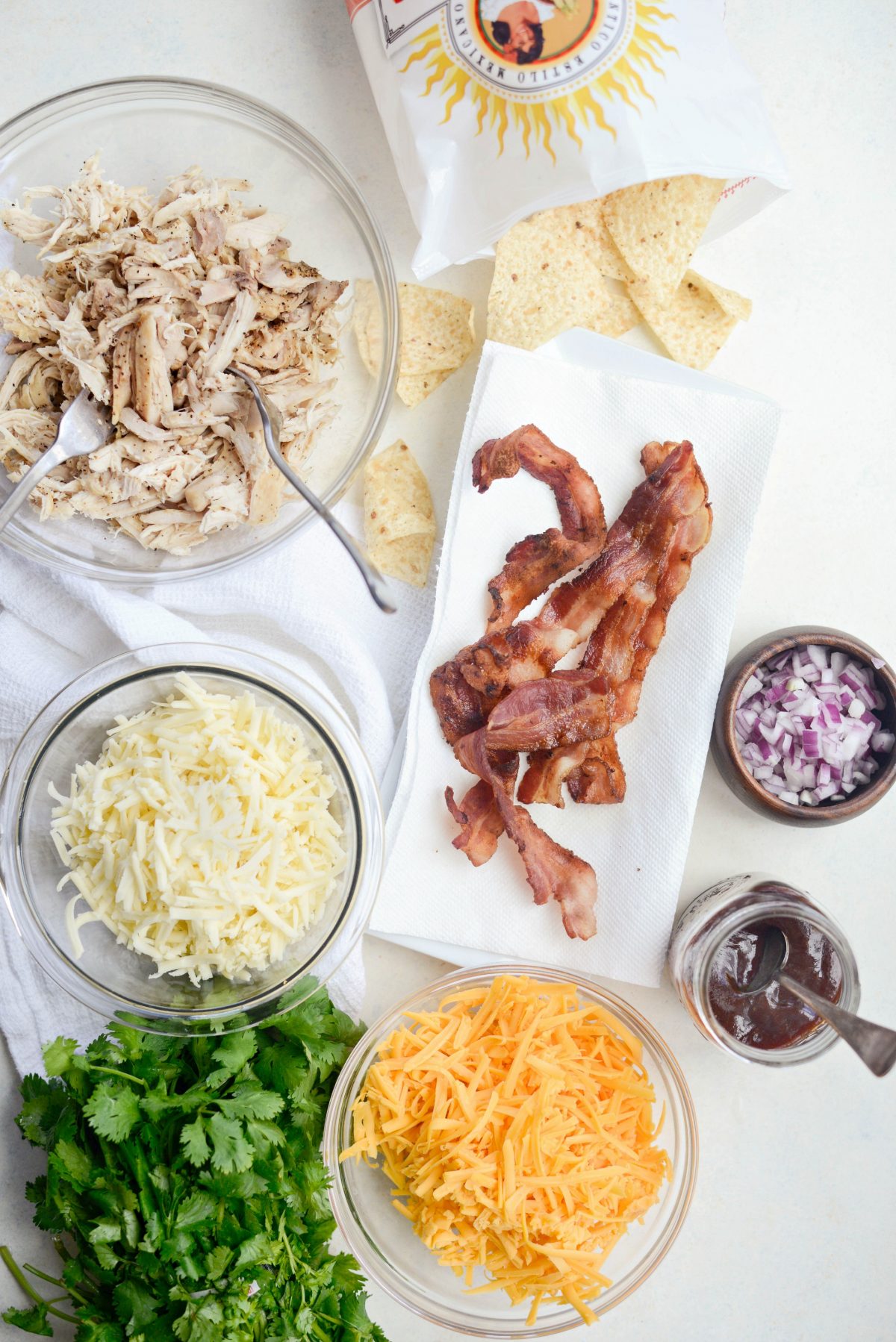 Sheet Pan BBQ Chicken Nachos ingredients