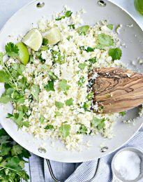 Cilantro Lime Cauliflower Rice l SimplyScratch.com