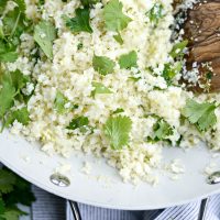 Cilantro Lime Cauliflower Rice l SimplyScratch.com