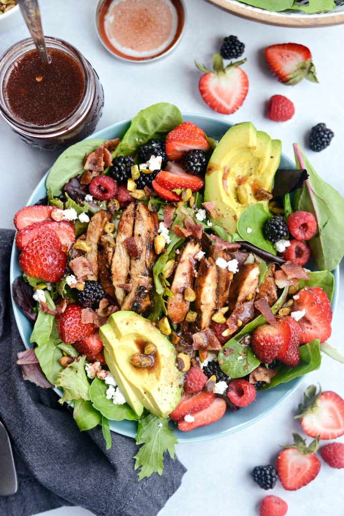 Berry Spring Salad with Fresh Raspberry Balsamic Vinaigrette Simply