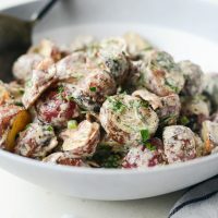 Grilled Potato Salad with Bacon Dijon Vinaigrette l SimplyScratch.com