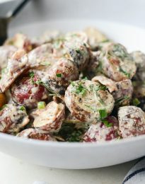 Grilled Potato Salad with Bacon Dijon Vinaigrette l SimplyScratch.com