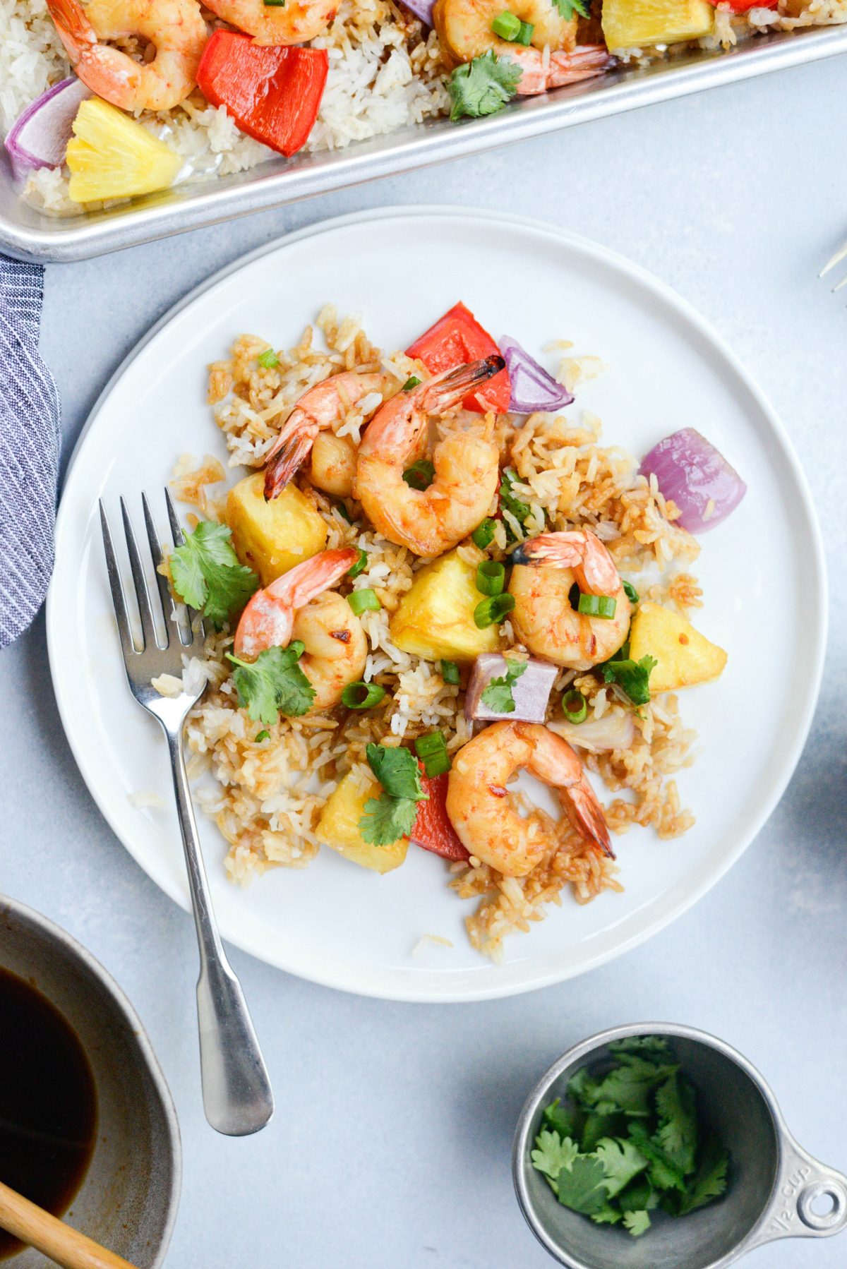 Sheet Pan Hawaiian Shrimp and Rice Dinner - Easy Weeknight Meals