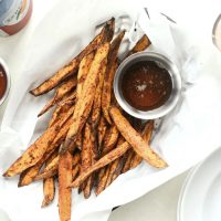 Air Fryer Crispy Sweet Potato Fries l SimplyScratch.com
