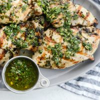 Cilantro Chimichurri Grilled Chicken l SimplyScratch.com