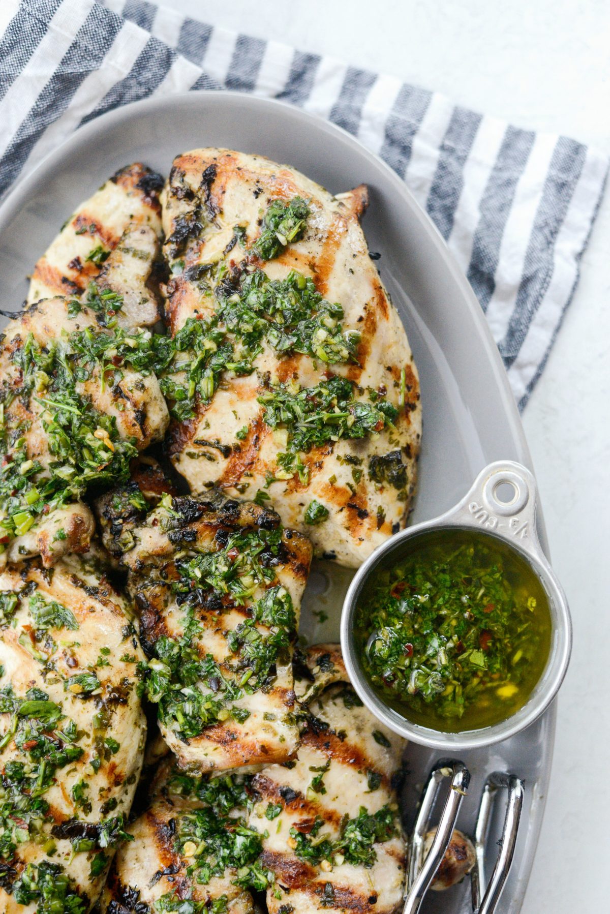 Cilantro Chimichurri Grilled Chicken l SimplyScratch.com