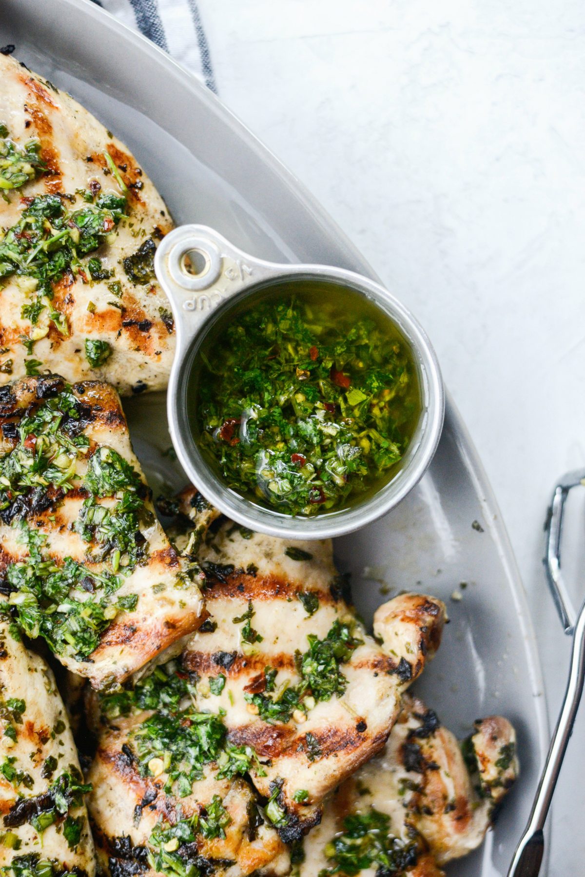 Cilantro Chimichurri Grilled Chicken l SimplyScratch.com