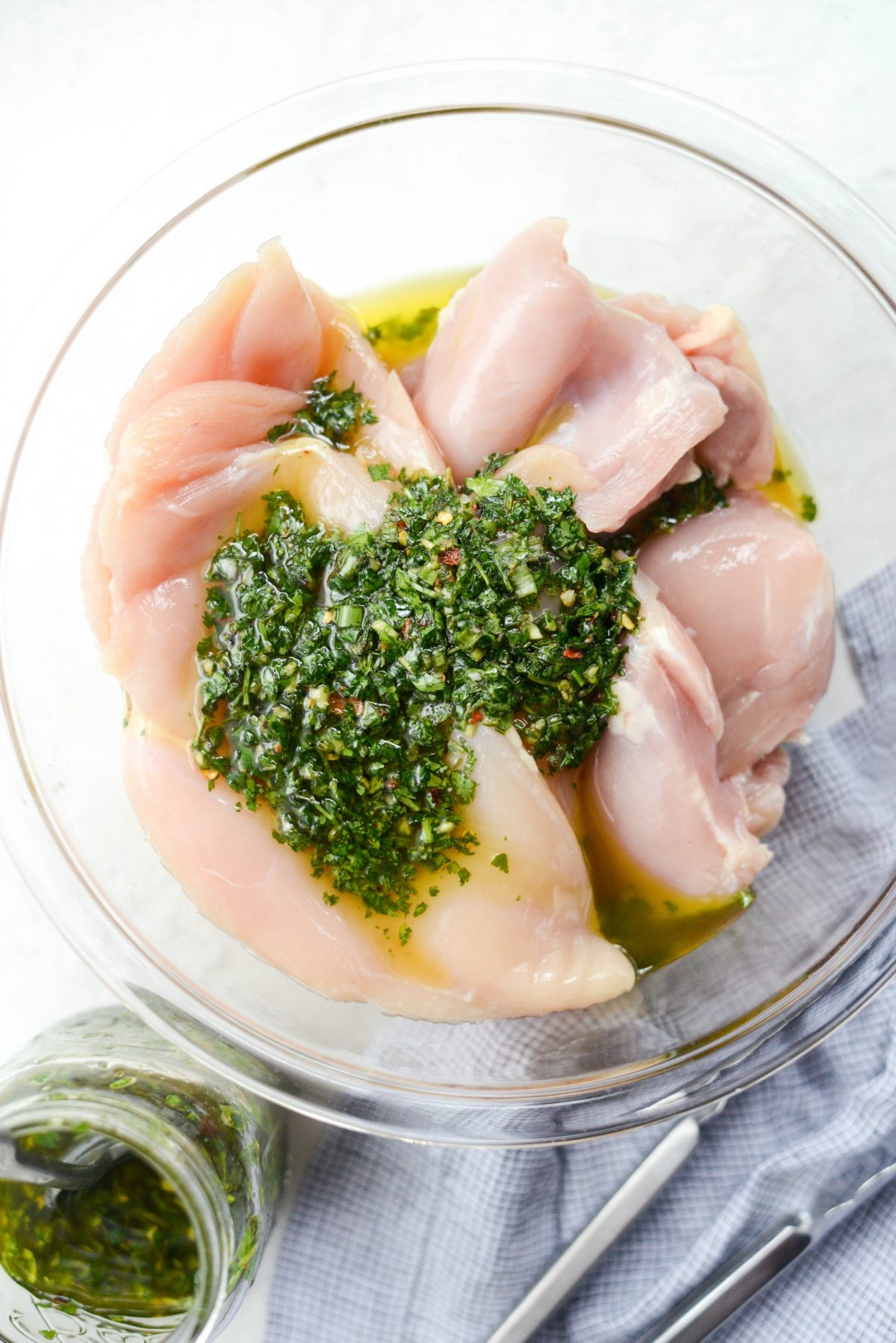 Cilantro Chimichurri Grilled Chicken l SimplyScratch.com