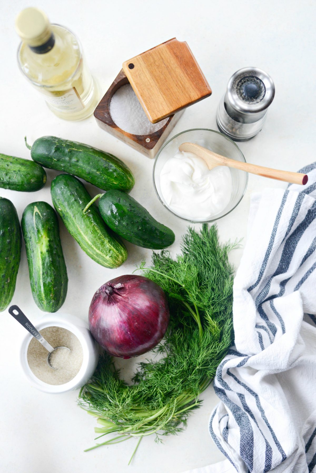 Cucumber Salad with Sour Cream Dill Dressing ingredients 