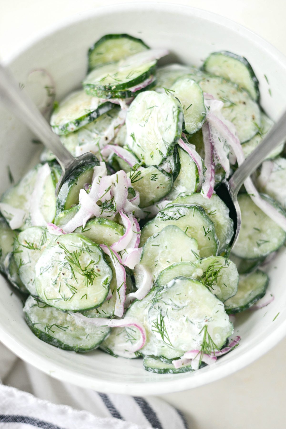 Cucumber Salad with Sour Cream Dill Dressing