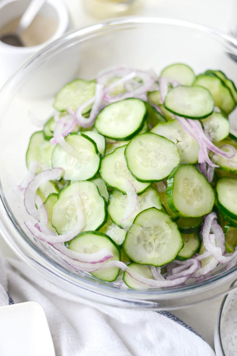 Cucumber Salad with Sour Cream Dill Dressing Simply Scratch