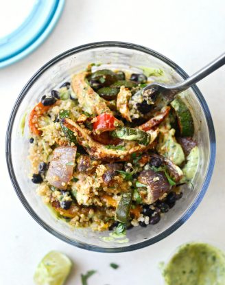 Fajita Chicken and Vegetable Quinoa Bowls