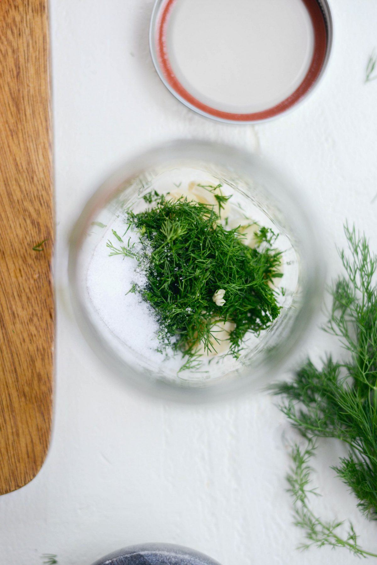 dill and salt in jar