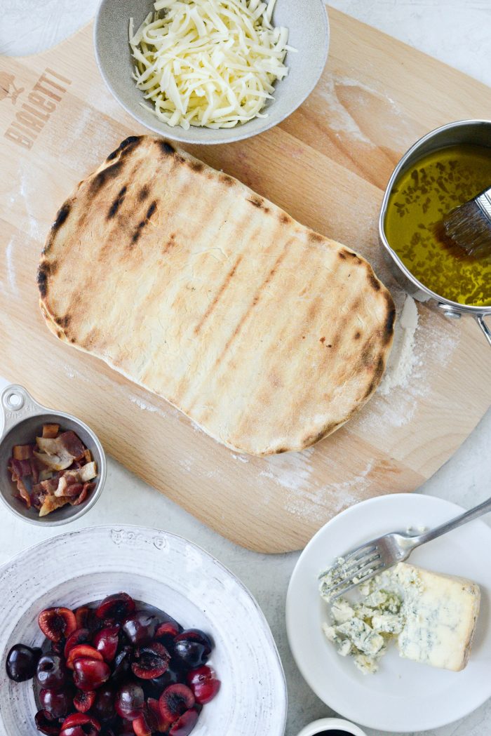 Grilled Cherry Gorgonzola Flatbread Pizza ingredients