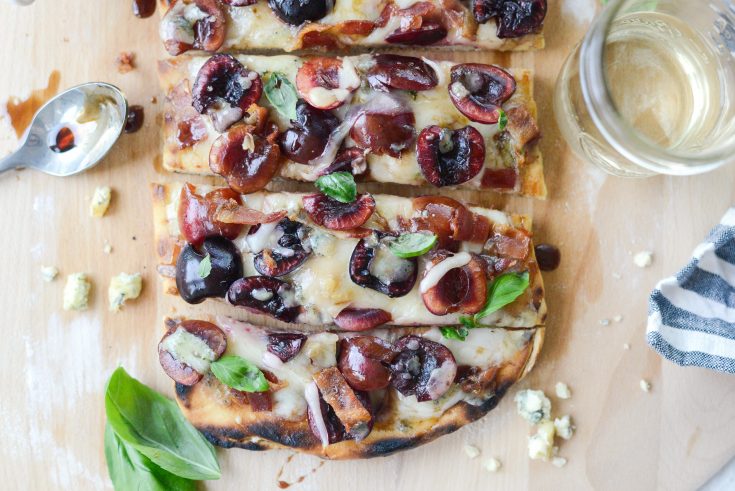 Grilled Cherry Gorgonzola Flatbread