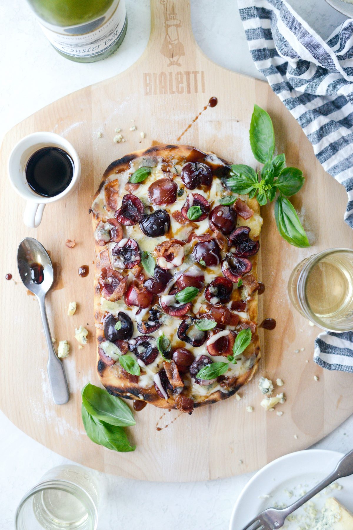 Grilled Cherry Gorgonzola Flatbread Pizza