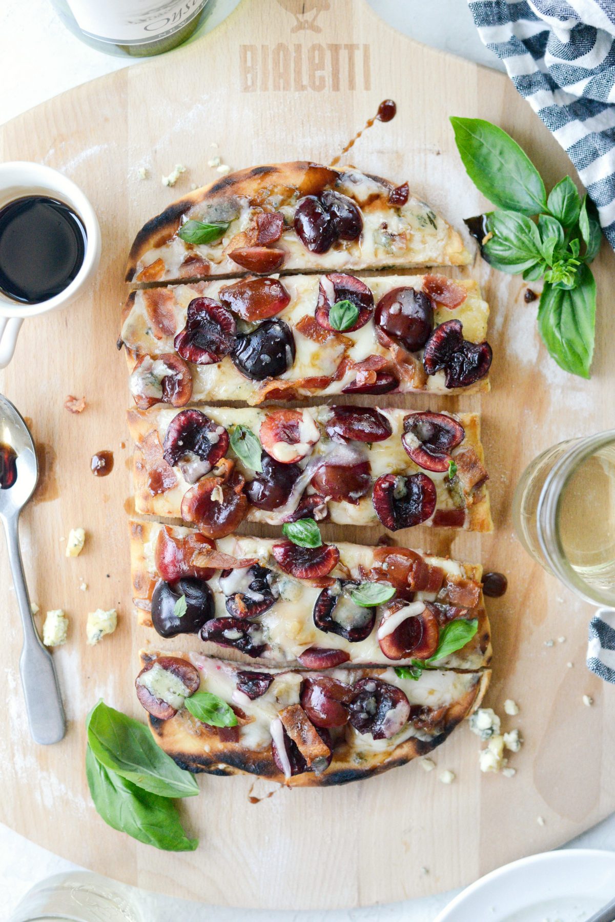 Grilled Cherry Gorgonzola Flatbread Pizza