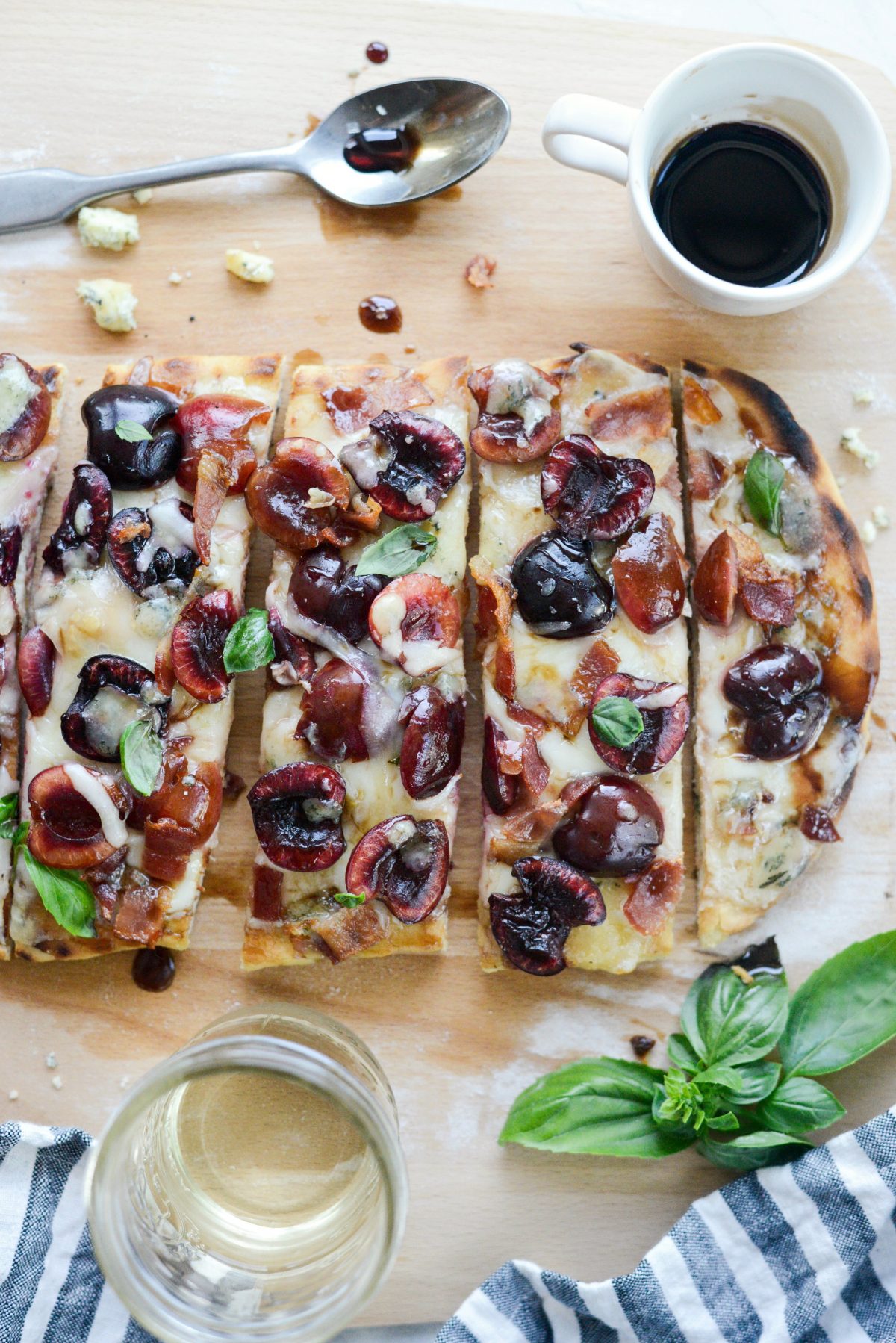 Grilled Cherry Gorgonzola Flatbread Pizza