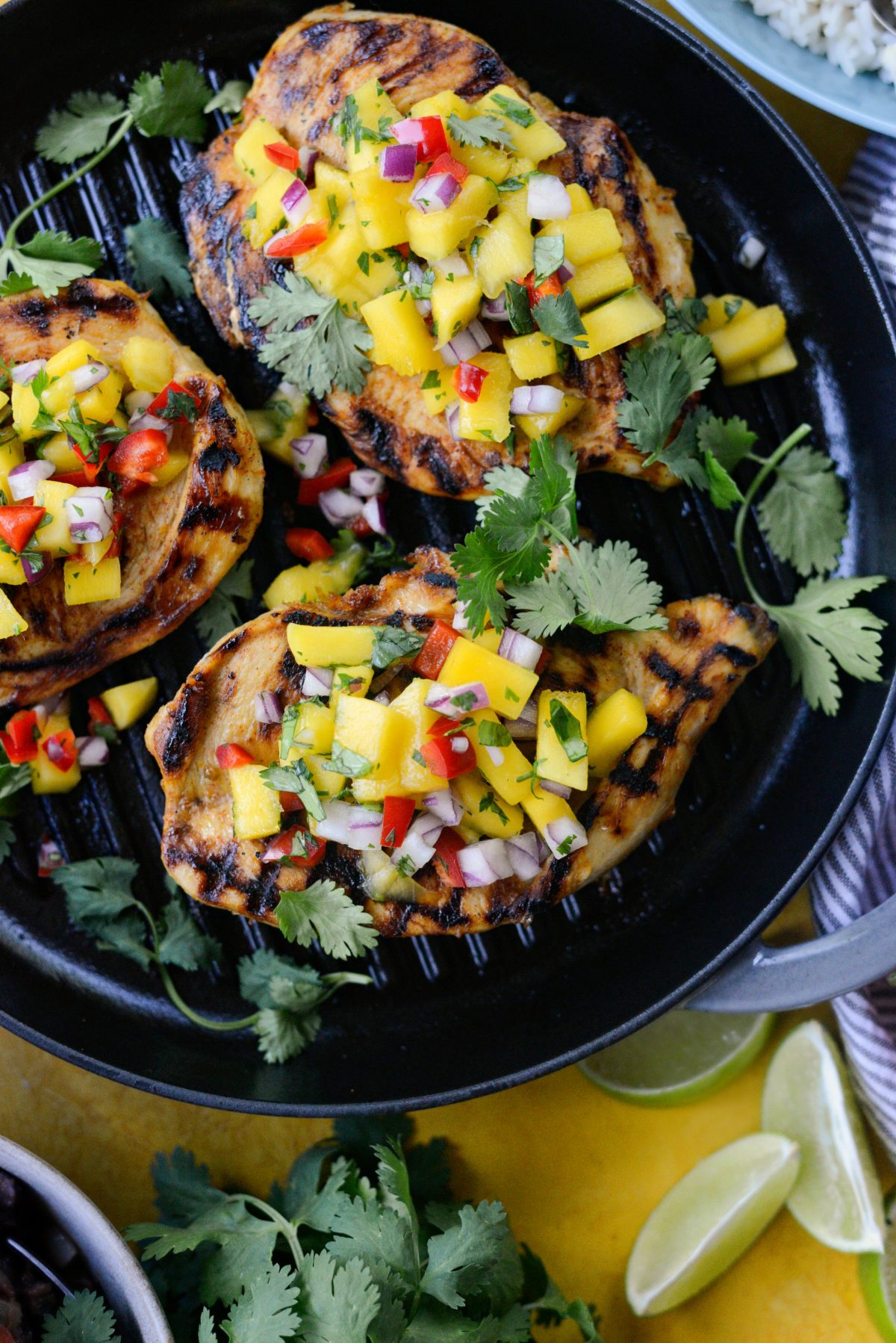 Grilled Cuban Mojo Chicken with Mango Salsa l SimplyScratch.com