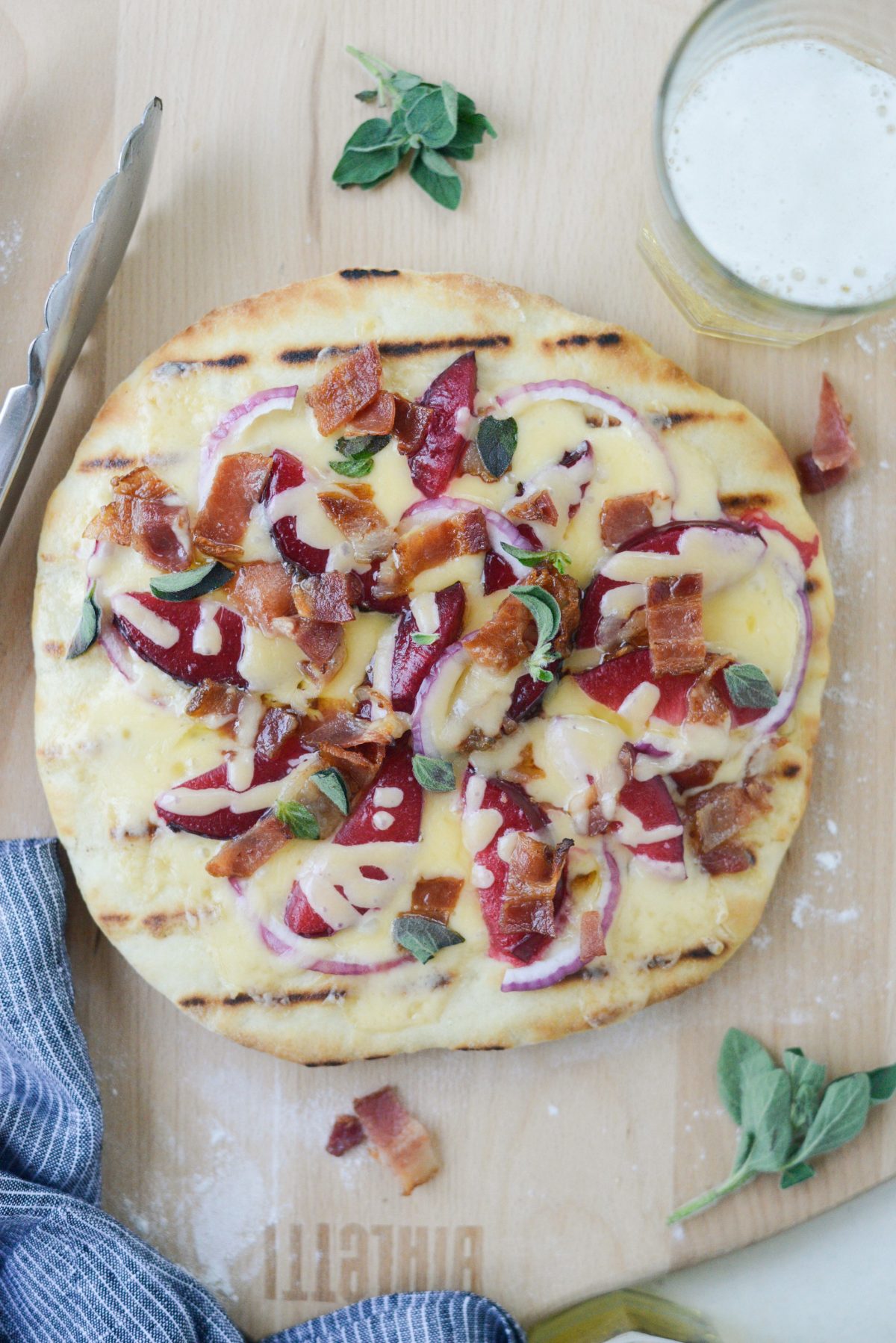 Bacon Plum Grilled Flatbread