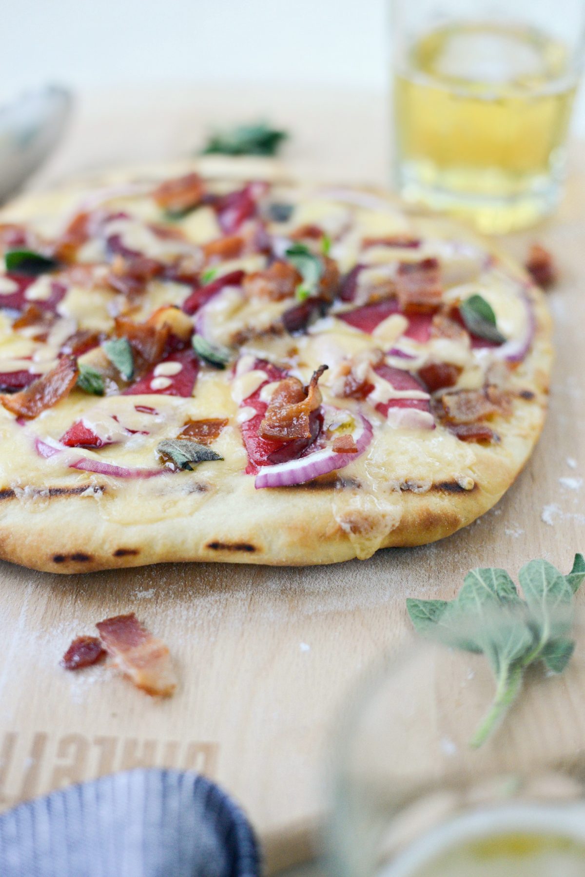 Bacon Plum Grilled Flatbread