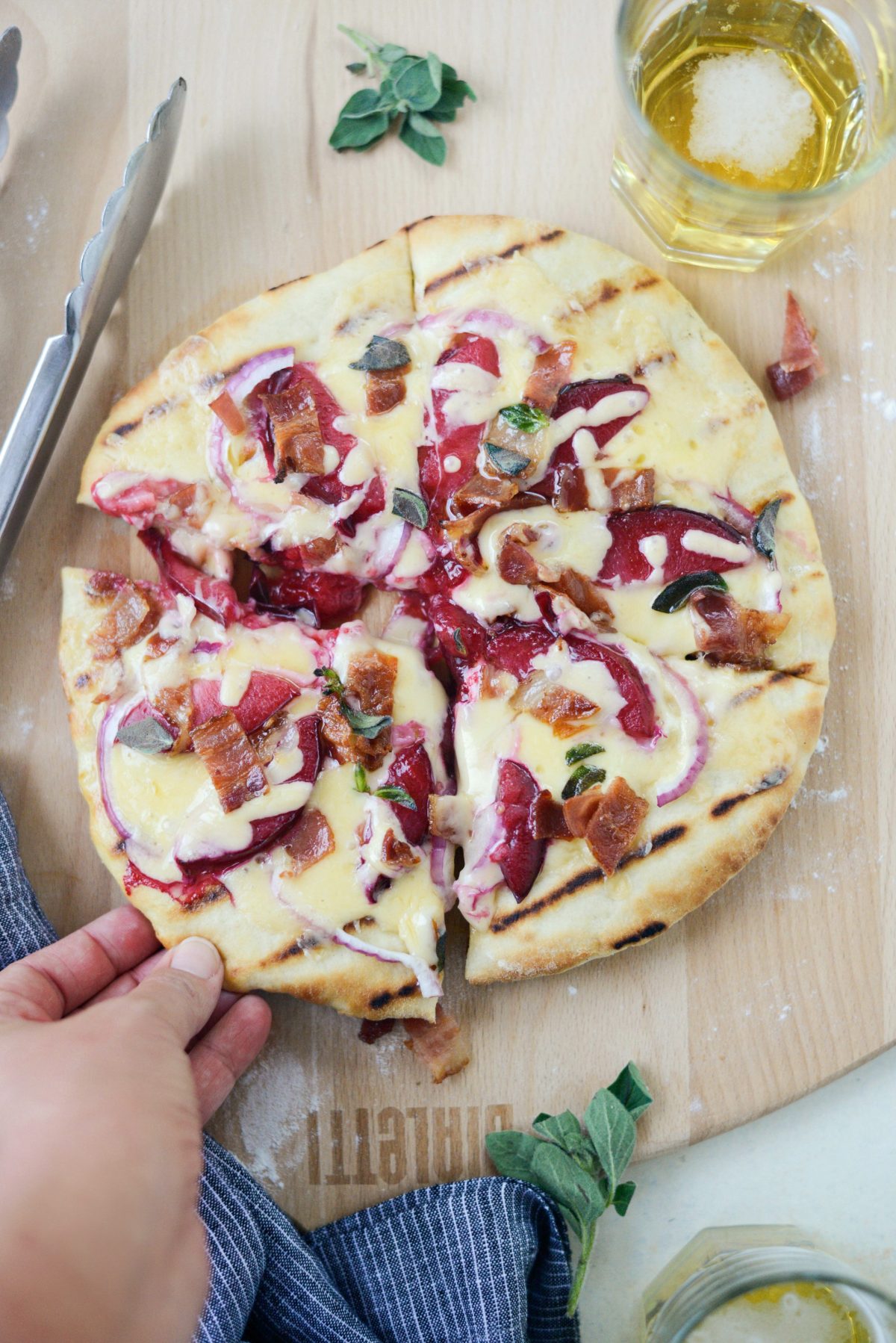 Bacon Plum Grilled Flatbread