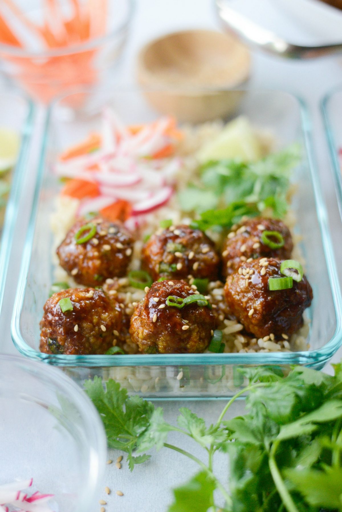 Maple Sriracha Glazed Meatballs l SimplyScratch.com