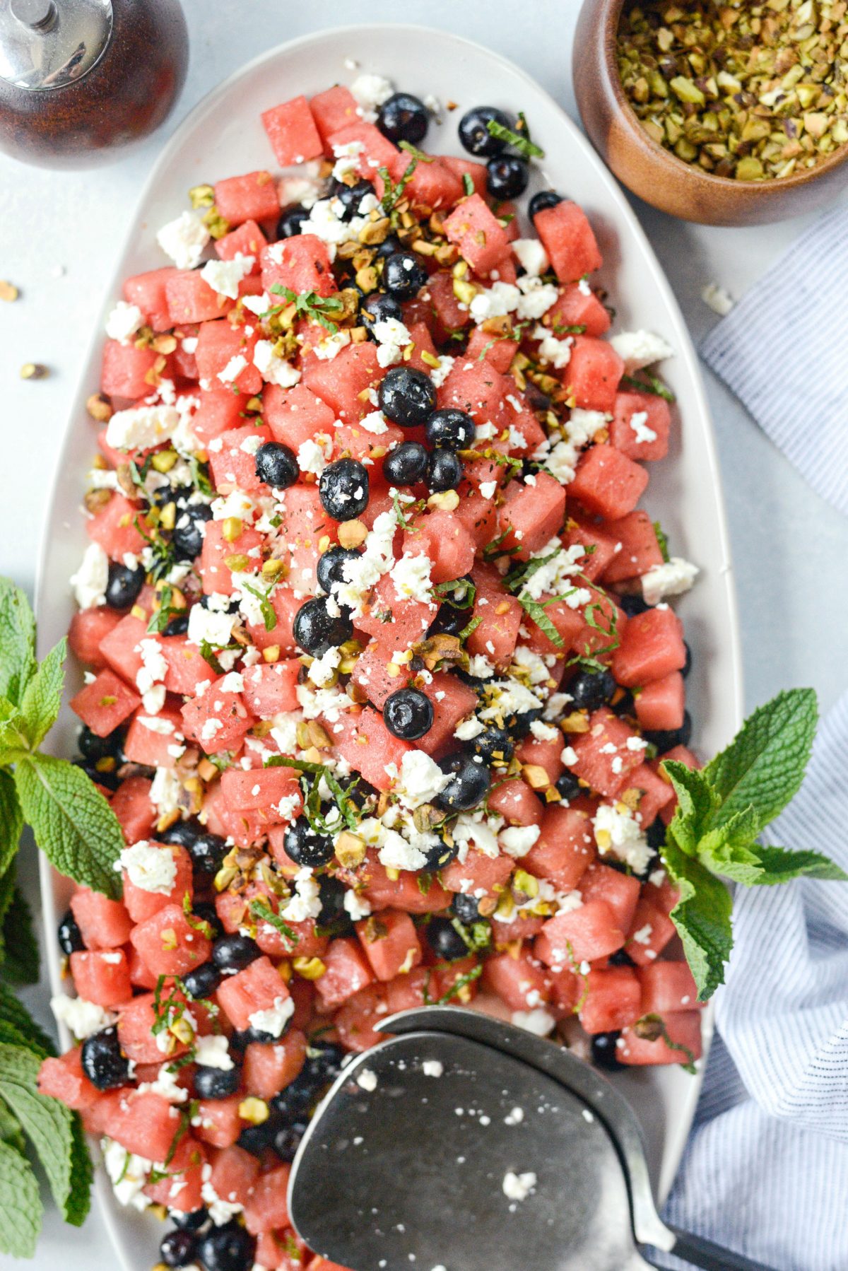 Watermelon Blueberry Feta Salad