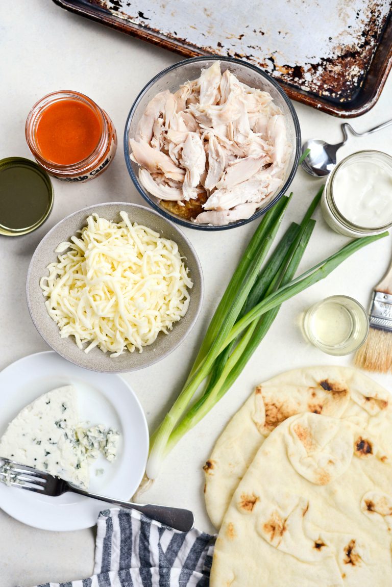 Buffalo Chicken Flatbread Pizzas Simply Scratch