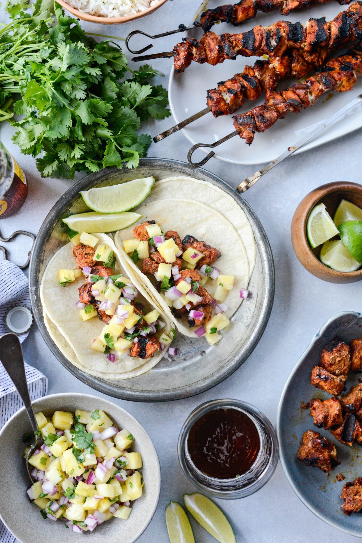 Easy Tacos al Pastor with Pineapple Salsa
