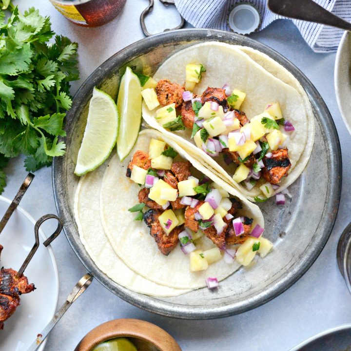Easy Tacos al Pastor with Pineapple Salsa - Simply Scratch