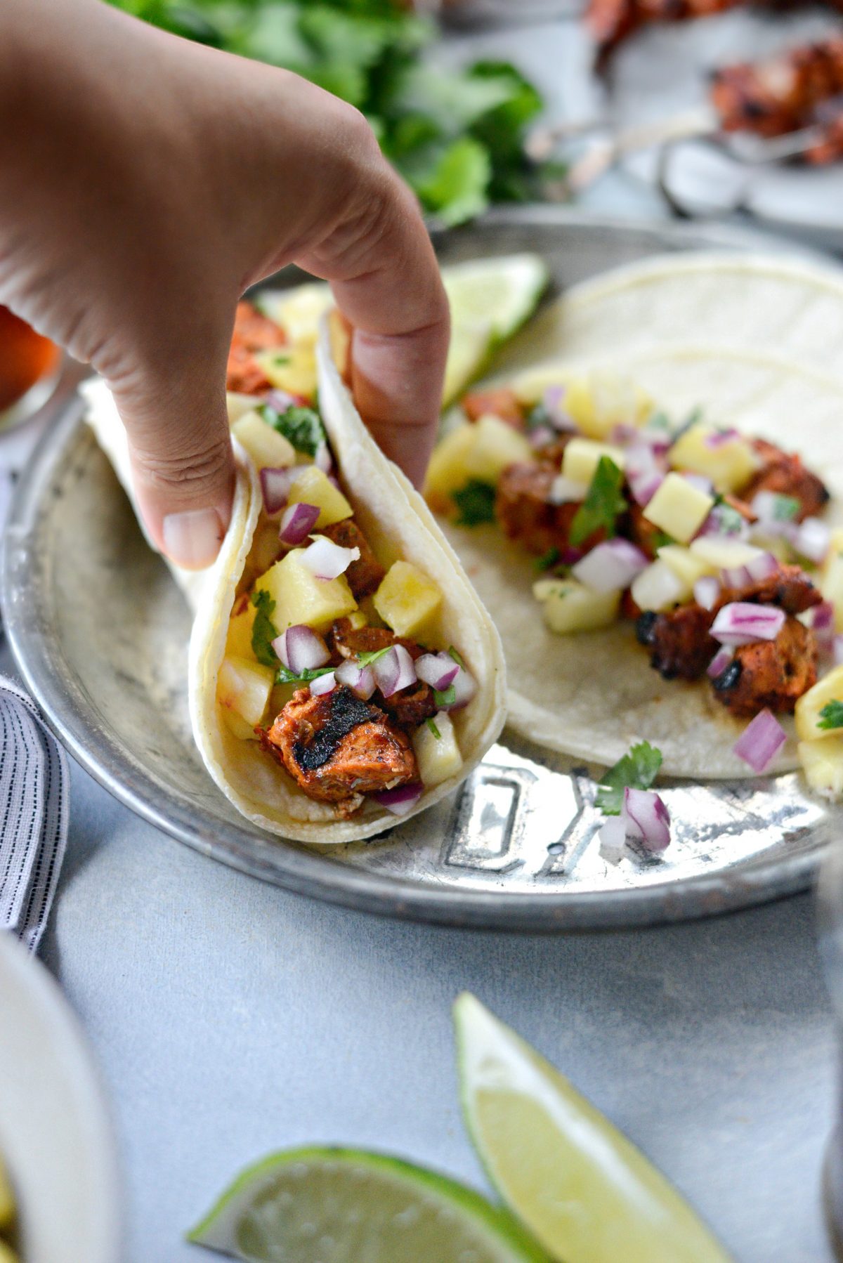 Easy Tacos al Pastor with Pineapple Salsa l SimplyScratch.com