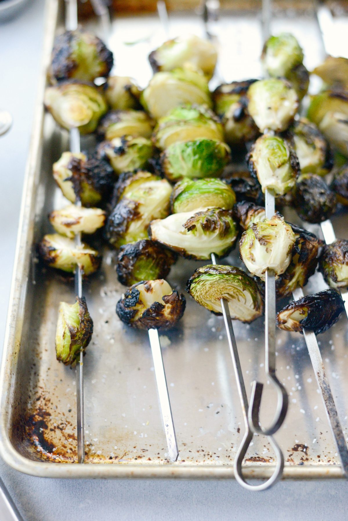 Grilled Garlic Brussels Sprouts