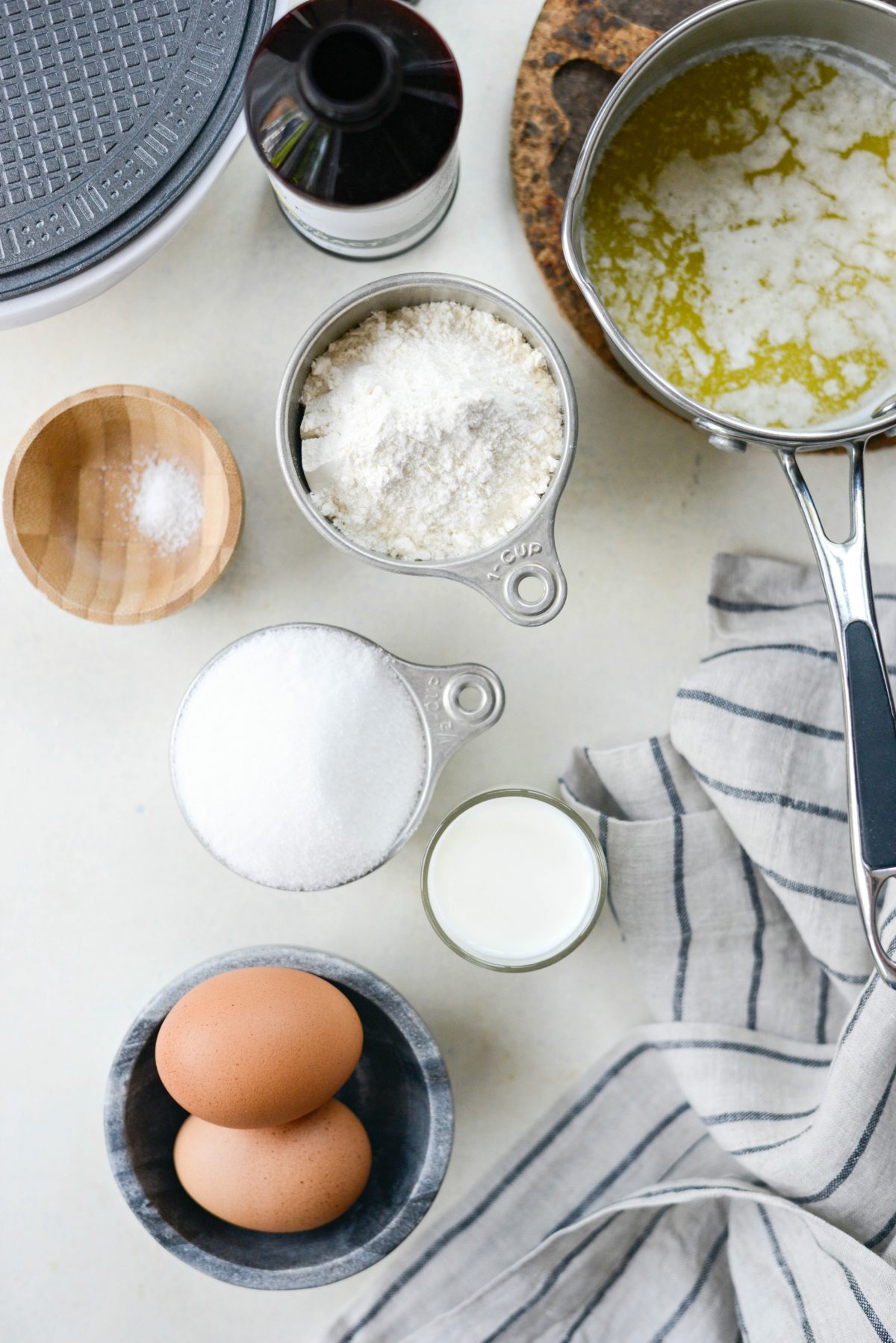 Homemade Ice Cream Waffle Bowls ingredients