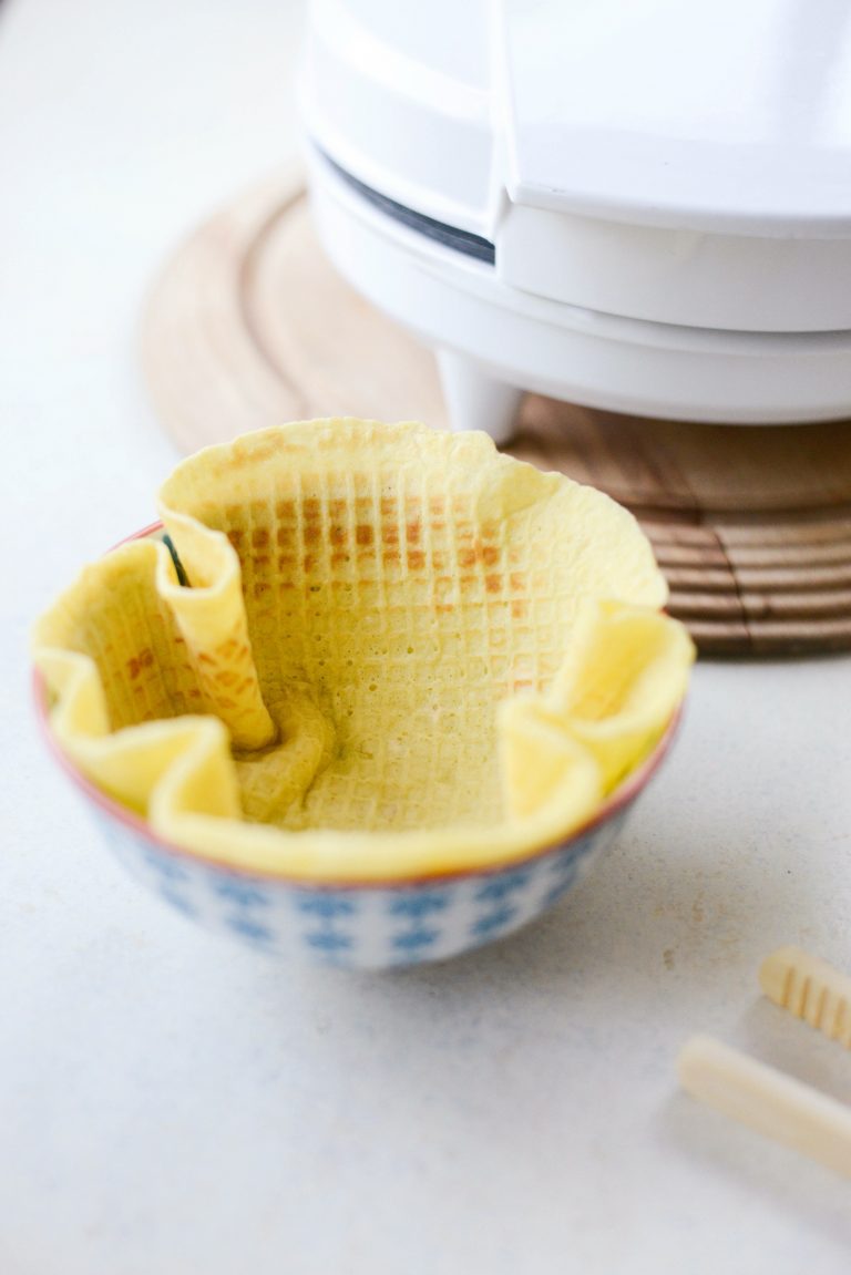 Homemade Ice Cream Waffle Bowls Simply Scratch