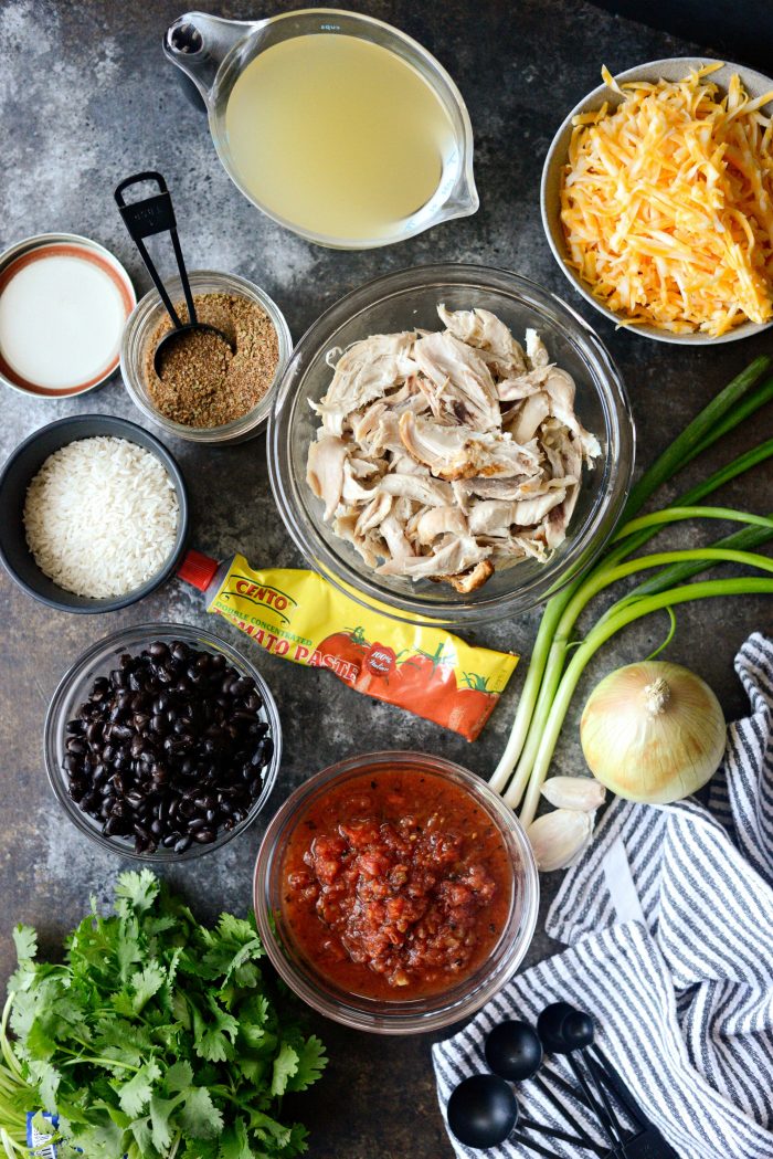 Enchilada Chicken and Rice Skillet ingredients